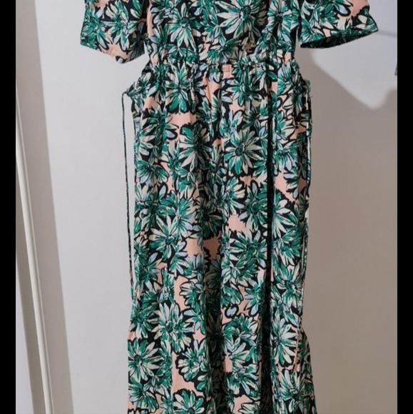 Zara floral print poplin puff sleeve dress size small - Picture 4 of 12